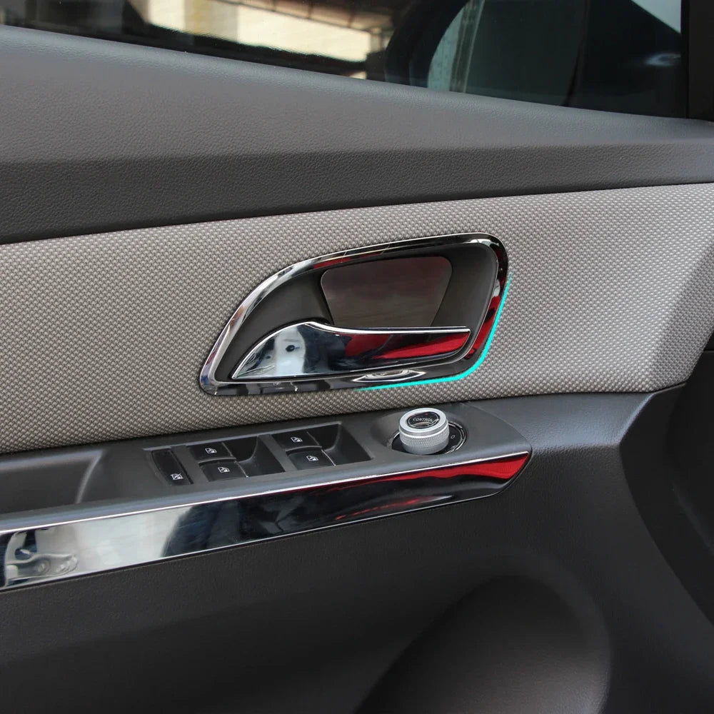 Car accessories For Chevrolet Cruze 2009-2014 ABS Chrome interior doors hand-clasping decoration ring Car styling