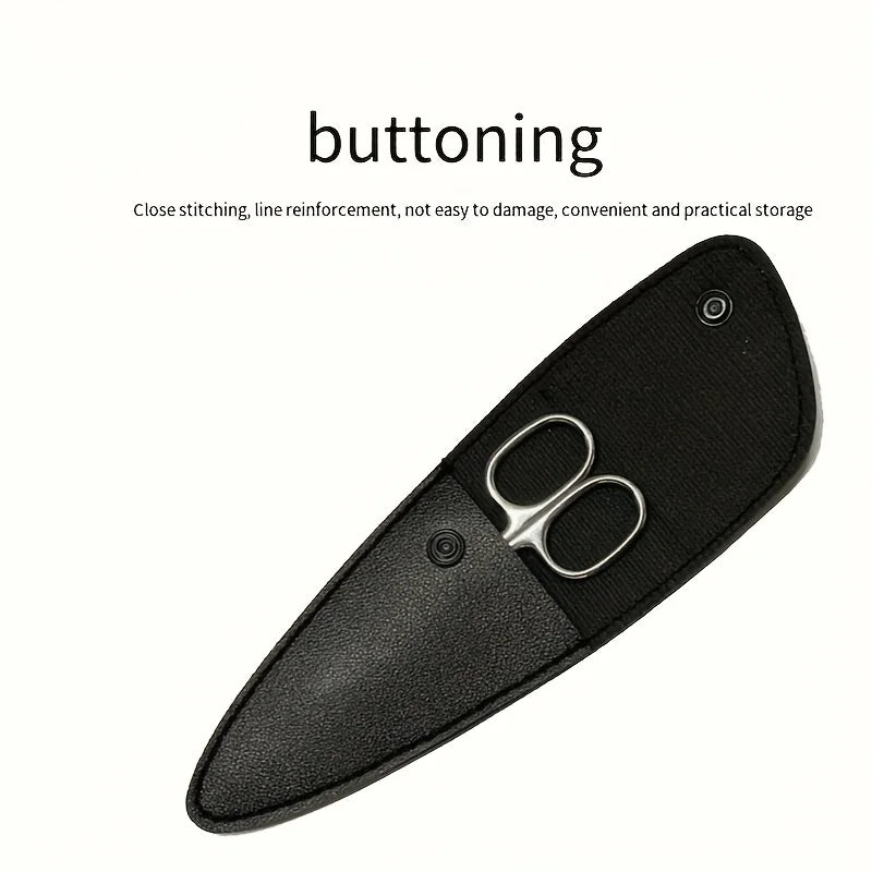 Beauty Cuticle Scissors Precise Stainless Steel Tool for Nail Care And Facial Grooming Equipped with Protective Storage Cover