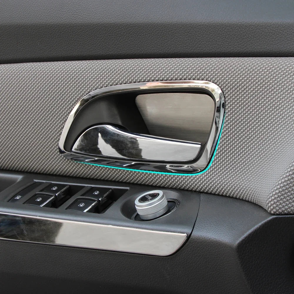 Car accessories For Chevrolet Cruze 2009-2014 ABS Chrome interior doors hand-clasping decoration ring Car styling