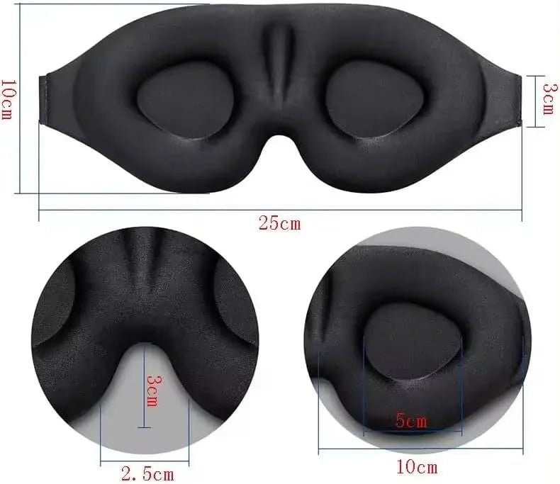 Sleep Mask for Side Sleeper, Complete Light Blocking 3D Sleeping Eye Mask,Mask, Soft Breathable Eye Cove Soft Breathable Eye