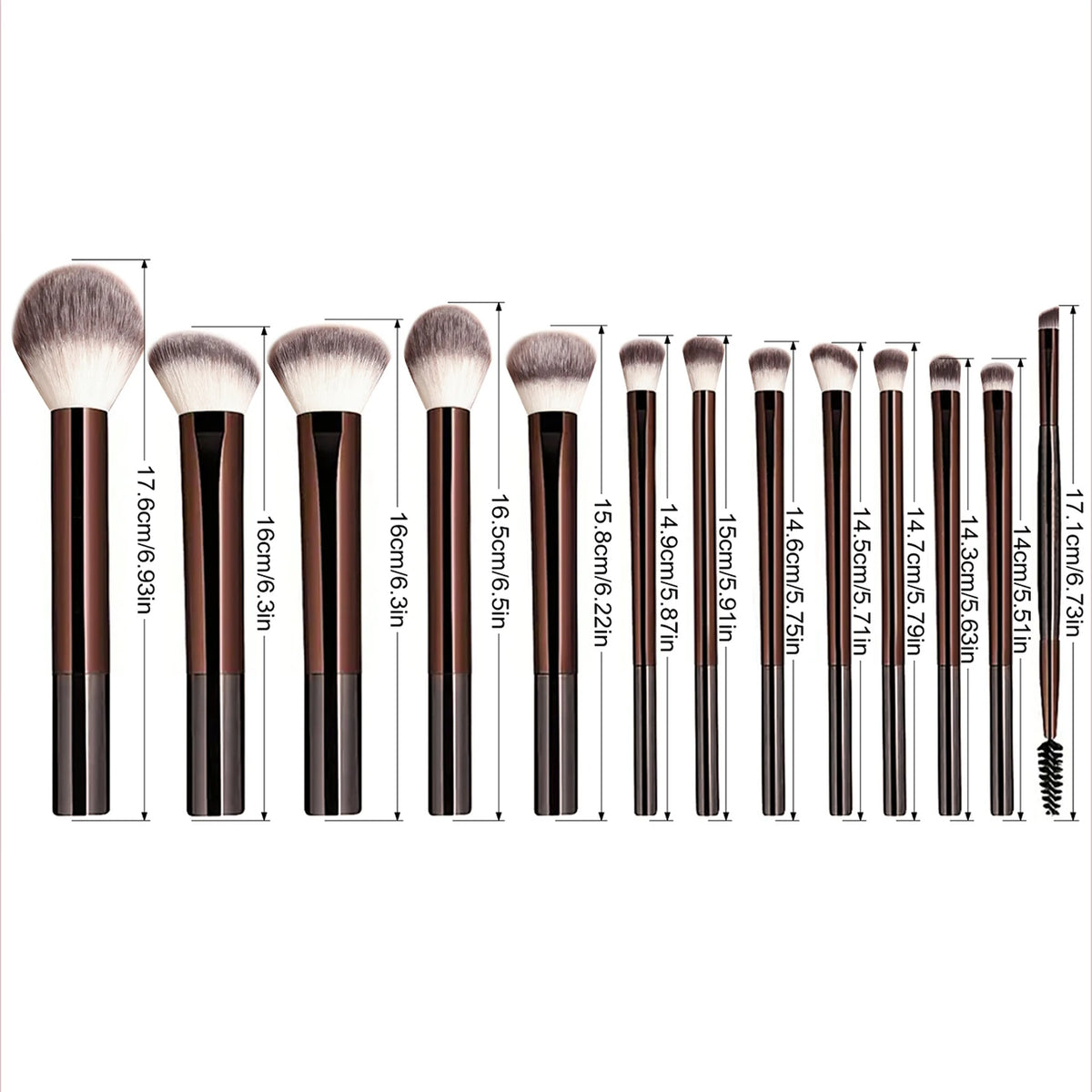 13PCS Makeup Brush Set Foundation Concealer Powder Eyeshadow Blush Brush Kabuki Blending Cosmetic Beauty Tool for Face