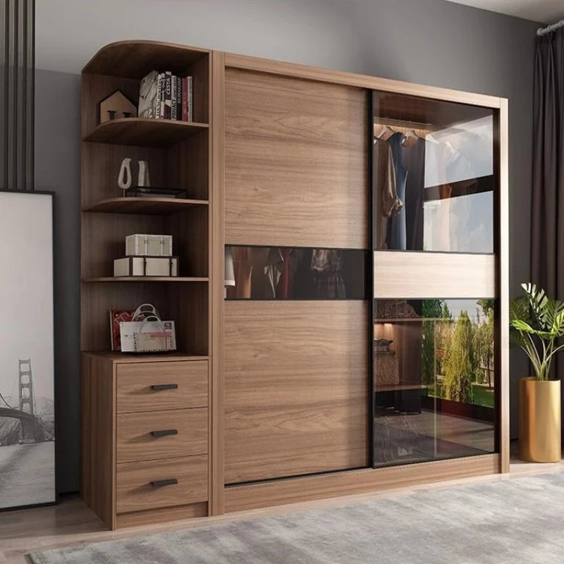 Storage Hanging Wardrobe Clothes Dressing Perfume Wooden Wardrobe Organization Clothing Ropero Para Gurdar Ropahome Furniture