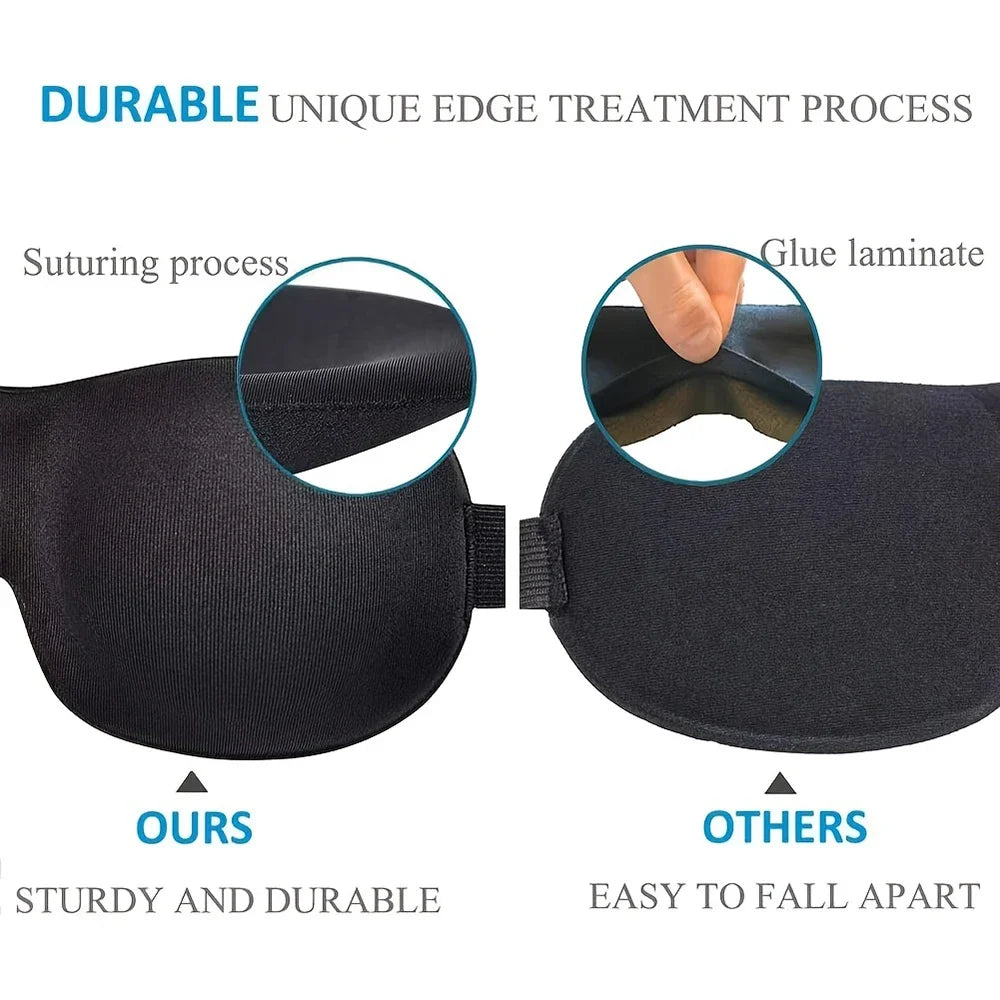 Sleep Eye Mask 3D Soft Skin-Friendly Breathable Eye Cover Blindfold Sleeping for Rest Lunch Break Travel Blockout Light Eyeshade
