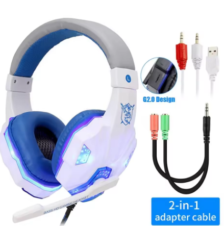 Professional LED Light Wired Gaming Headphones