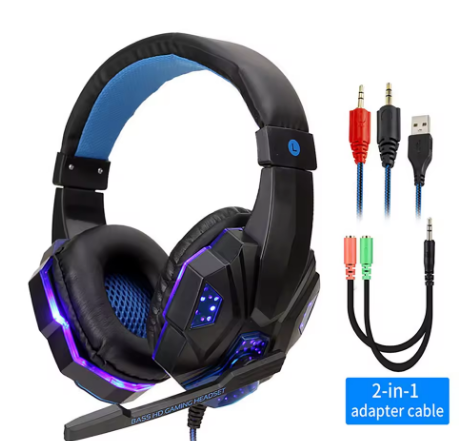 Professional LED Light Wired Gaming Headphones