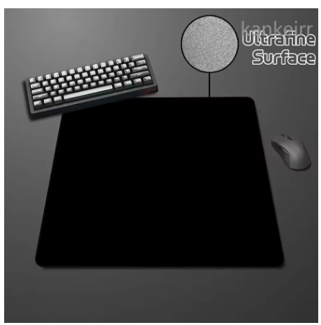 Black Speed Mouse Pad Pure Color High Elastic Non-slip Bottom