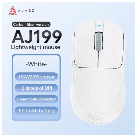 AJAZZ AI Wireless Carbon Fiber Gaming Mouse PAW3311 Three-mode Mouse 24000DPI