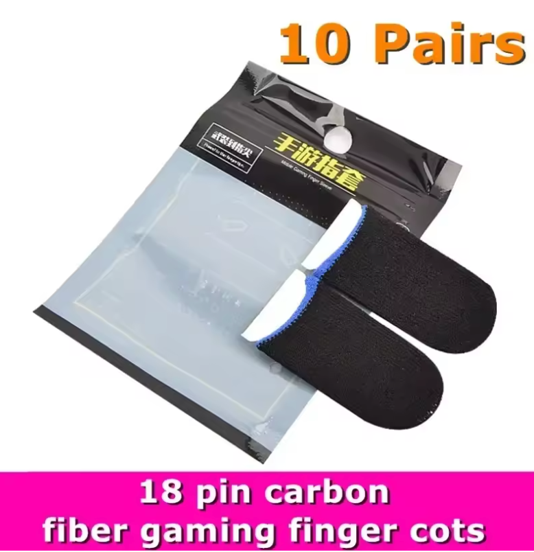 10 Pack Carbon Fiber Gaming Finger Sleeves