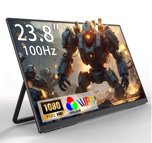 AHXJKA 23.8" Portable Monitor 100Hz IPS USB-C