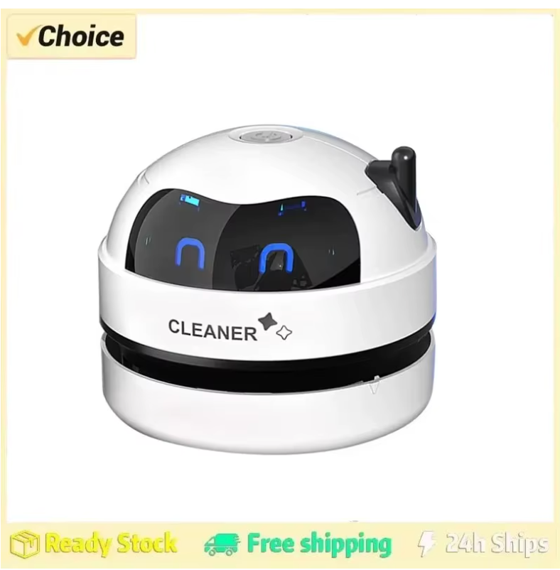 Mini Desktop Vacuum Cleaner USB Rechargeable Detachable Nozzle