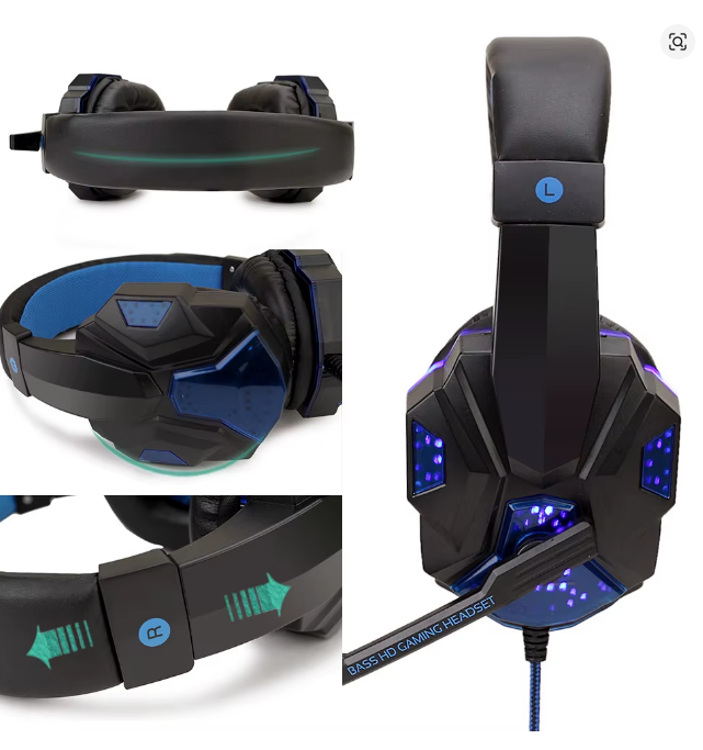 Professional LED Light Wired Gaming Headphones