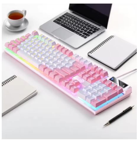 YINDIAO K500 Wired Keyboard Gaming Laptop Desktops PC Computer Office Accessories