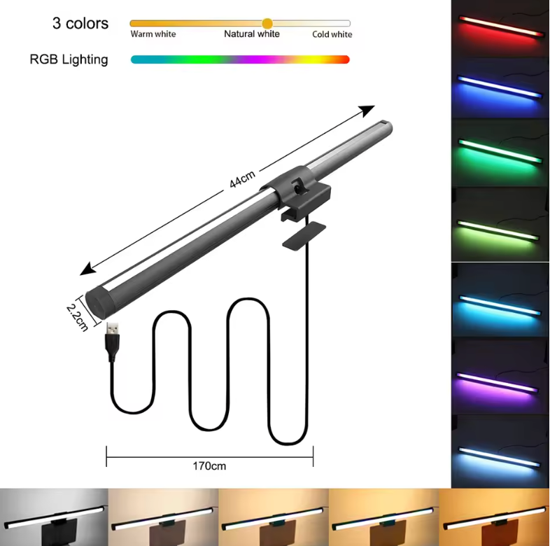 RGB LED Monitor Light Bar Gaming Screen Hanging Light