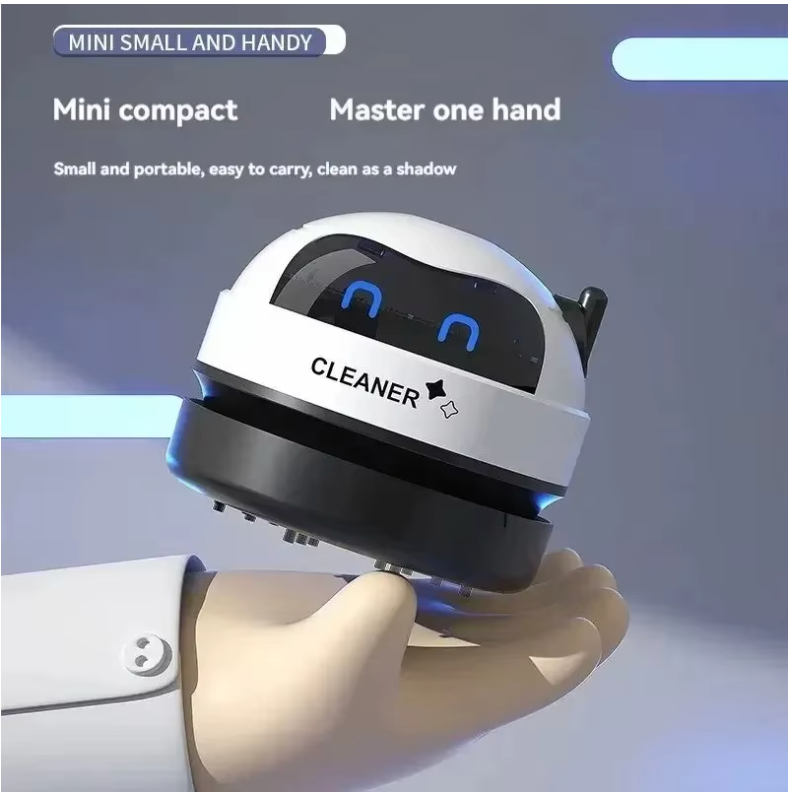 Mini Desktop Vacuum Cleaner USB Rechargeable Detachable Nozzle