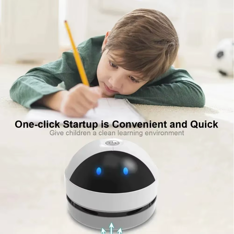 Mini Desktop Vacuum Cleaner USB Rechargeable Detachable Nozzle