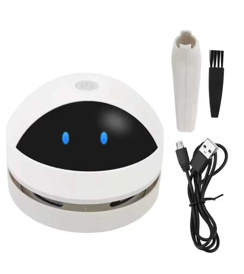 Mini Desktop Vacuum Cleaner USB Rechargeable Detachable Nozzle