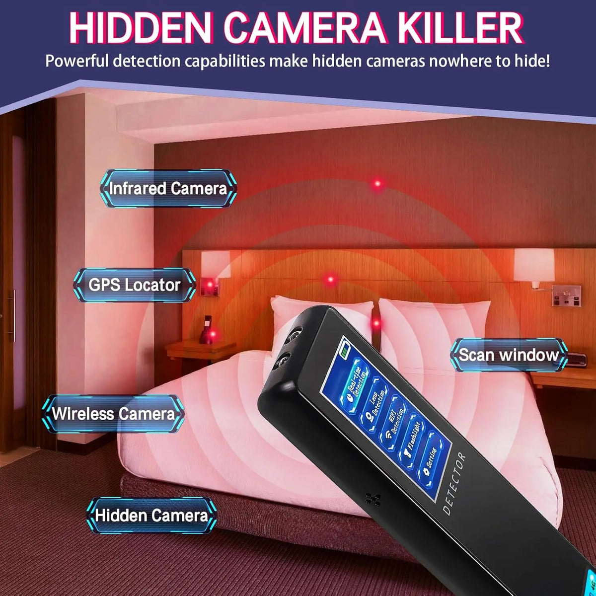 Multi-function Hacking Gadgets Bluetooth Wifi Detector Bug GSM GPS Tracker Anti-Spy RF Detector Laser GSM WiFi Signal Detection