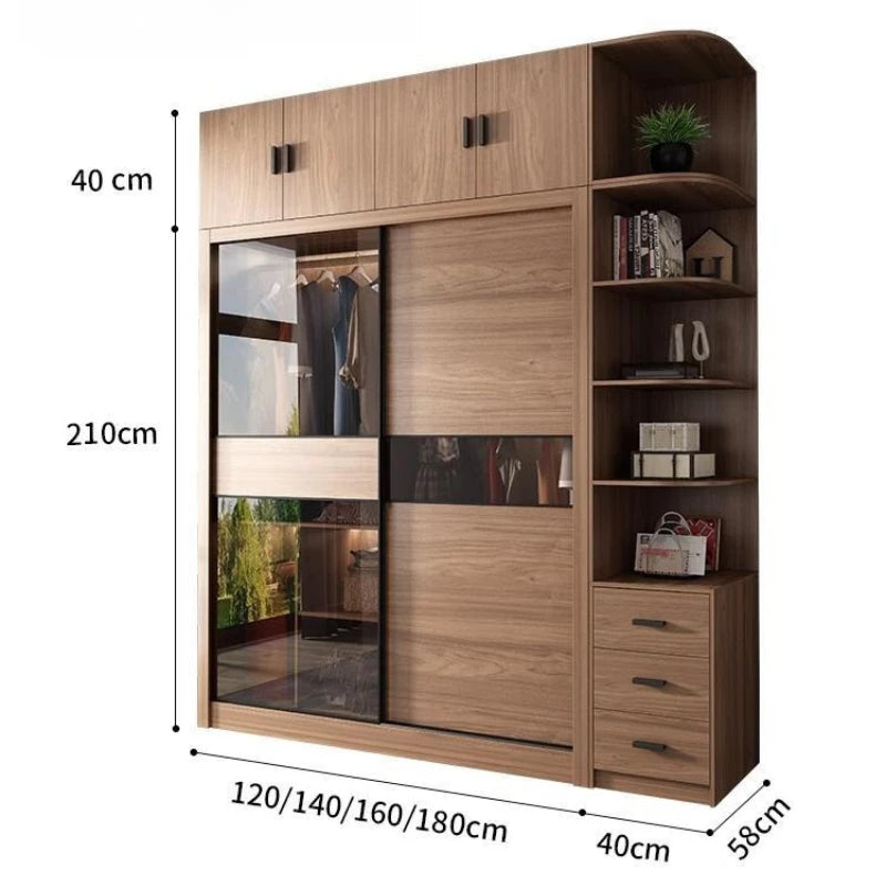 Storage Hanging Wardrobe Clothes Dressing Perfume Wooden Wardrobe Organization Clothing Ropero Para Gurdar Ropahome Furniture